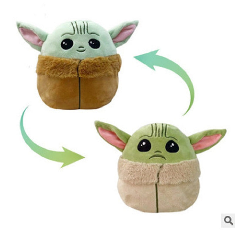 Netdeon 7 Inch Baby Yoda Reversible Plushie Toy Stuffed Animal Sided Flip  Toy Show Your Mood at All Times, for Kids